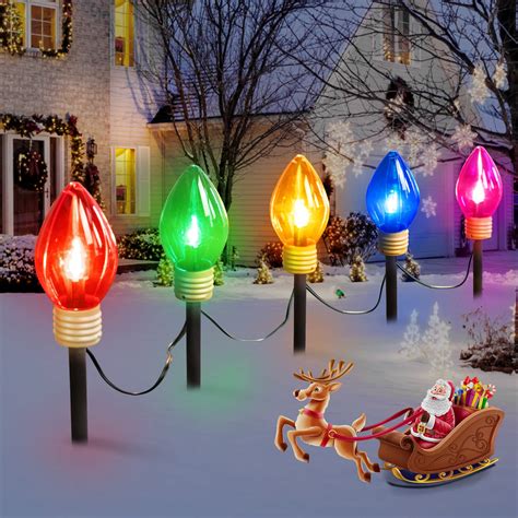 C9 LED Outdoor Christmas Lights on Porch