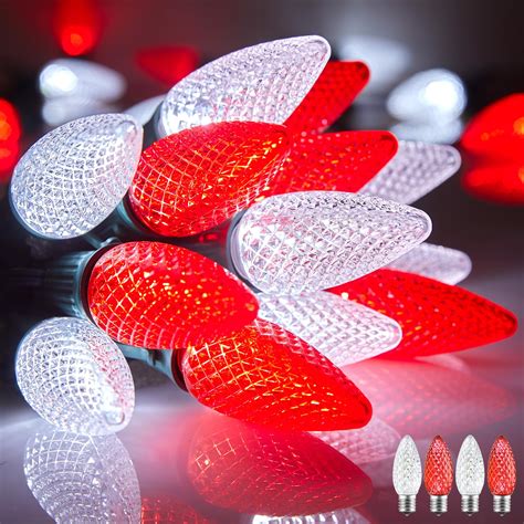 C9 Red and White Christmas Decor