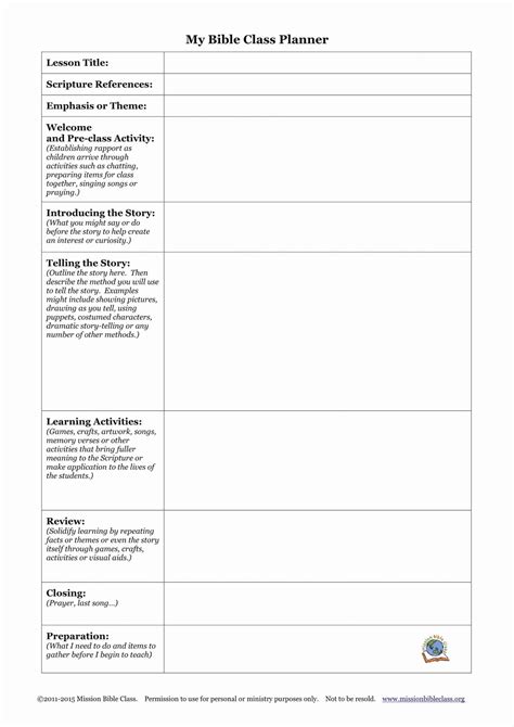 CFI Lesson Plan Template