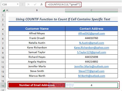 COUNTIF Contains Example 6