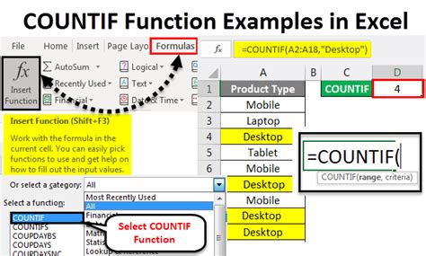 COUNTIFS Example 2