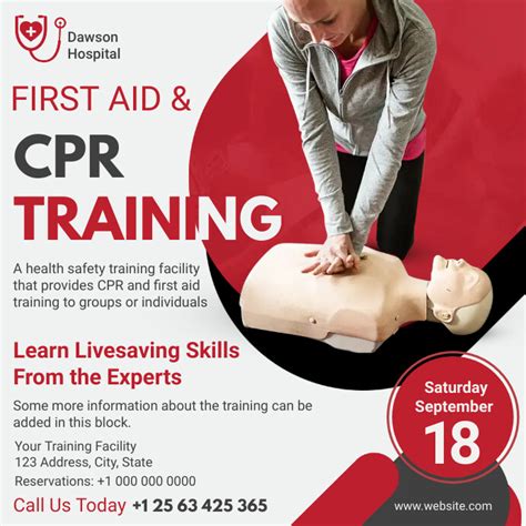 CPR Flyer Template Call-to-Action