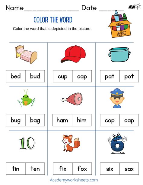 CVC words with short vowels