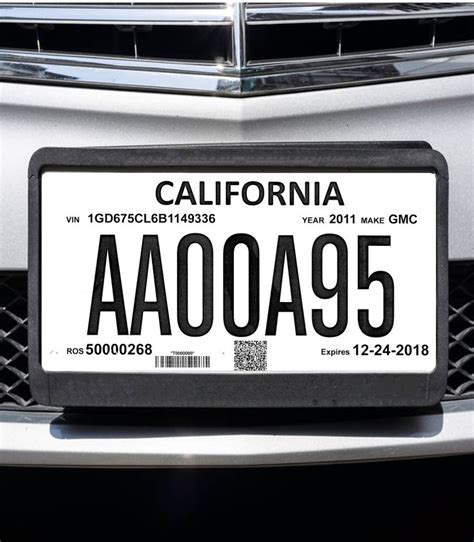 California Temporary License Plate Template 1