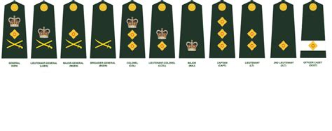 Canadian Army Officer Ranks Image 2