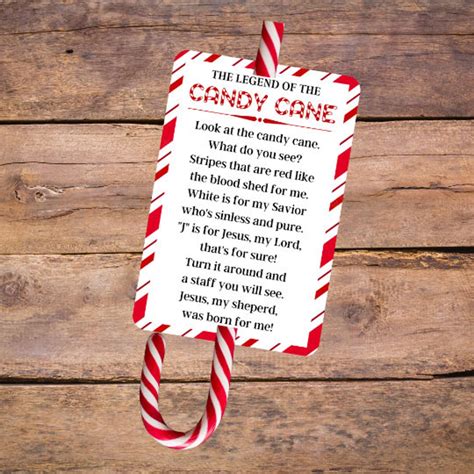 Candy Cane Tag