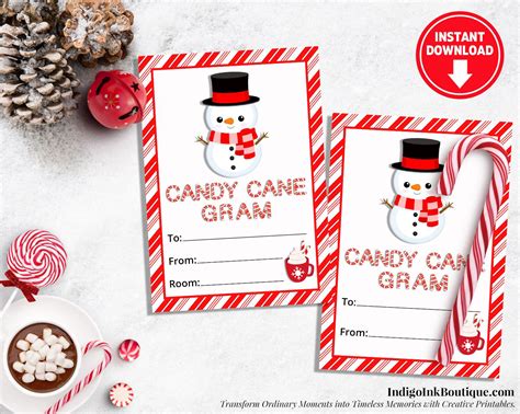 Candy Gram Template For Christmas