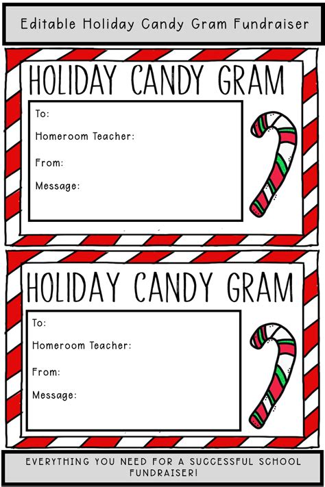 Candy Gram Template For Teachers