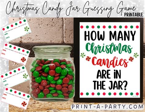 Candy-Themed Guess How Many In The Jar Printable