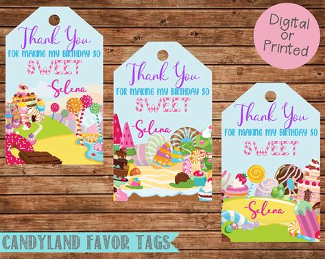 Candyland Gift Tags