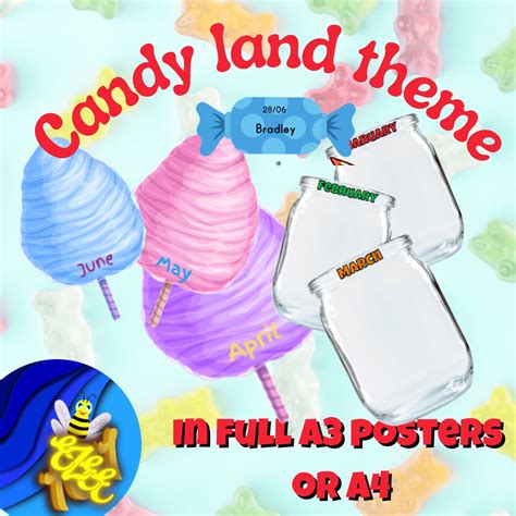 Candyland Letter Matching Template