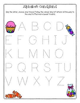 Candyland Letter Tracing Template