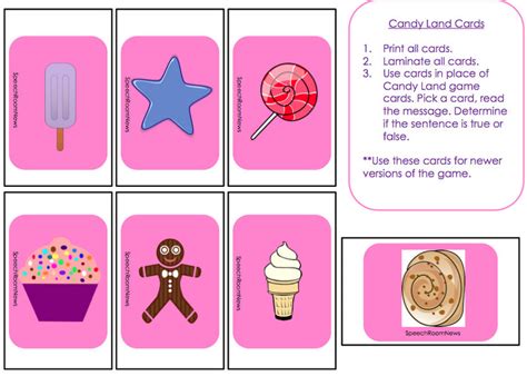 Candyland printable game pieces