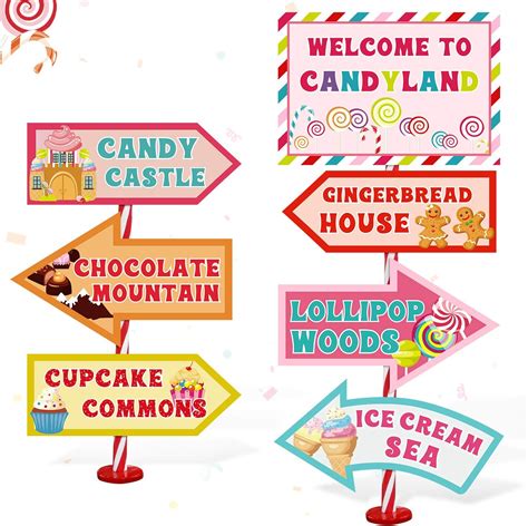 Candyland printable party signs