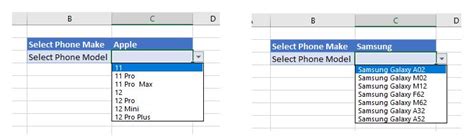 Cascading Drop Down Lists in Excel