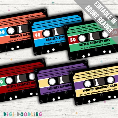 Cassette Tape Invitation Template