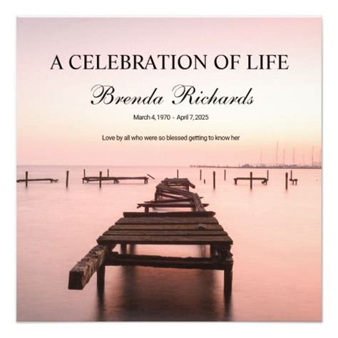 Casual Celebration of Life Invitation