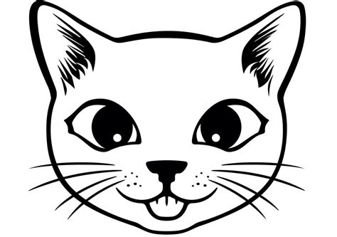 Cat Face Coloring Page