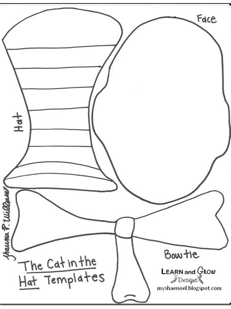 Cat in the Hat printable template gallery 4