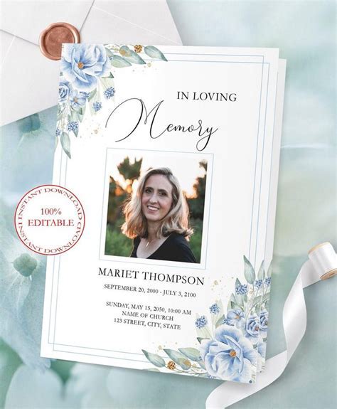 Celebration of Life Card Templates