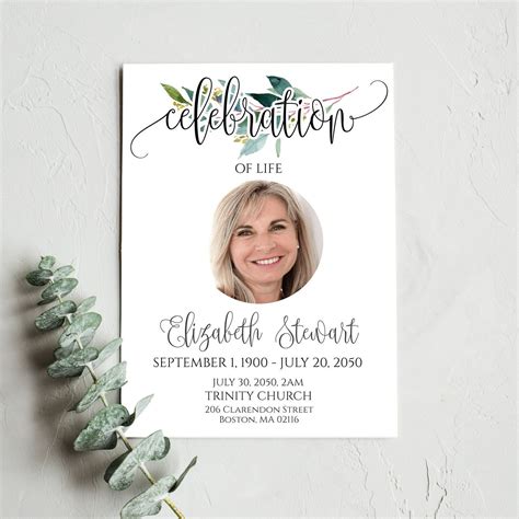 Free Celebration of Life Program Template Download