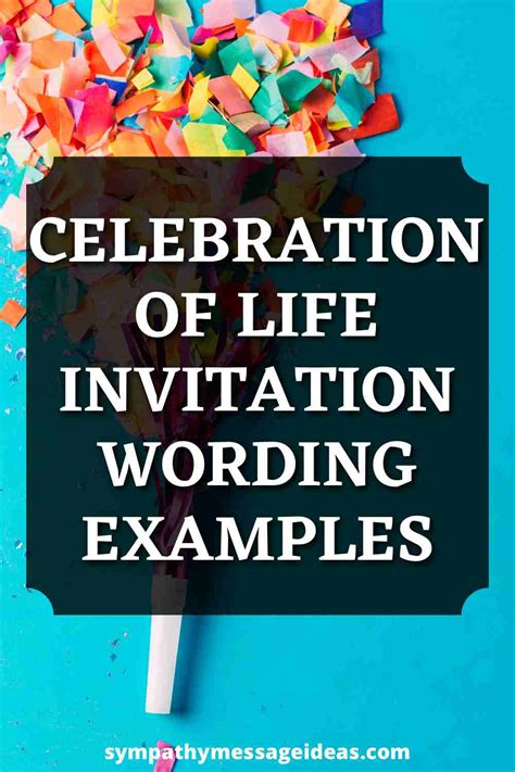 Celebration of Life Examples