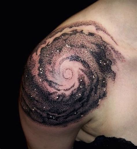 Celestial Bodies and Astronomy Shoulder Tattoos