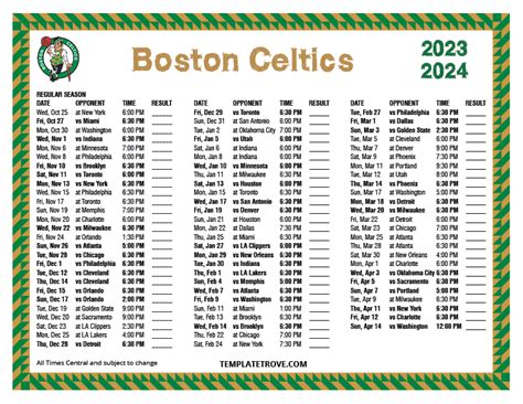 Celtics schedule graphics