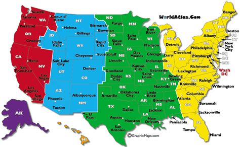 Central Time Zone Map