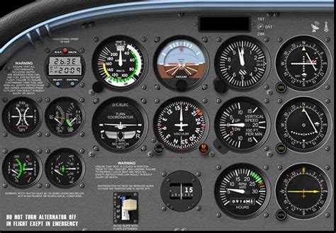 Cessna 172 Instrument Panel Template