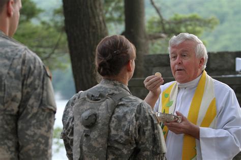 Chaplain Interacting with Troops