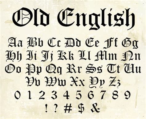 Characteristics of Old English Fonts