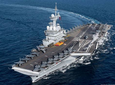 Charles De Gaulle aircraft carrier in operation