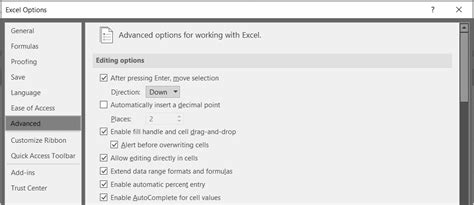 Check Excel settings and configuration