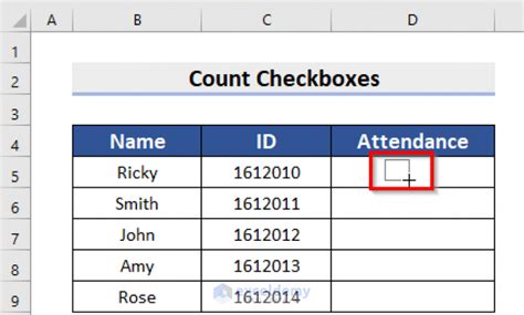 Checkbox Counting Methods in Excel