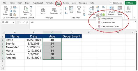 Checking Data in Excel