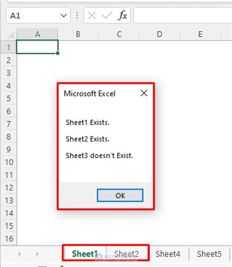 Checking Sheet Existence Method 1