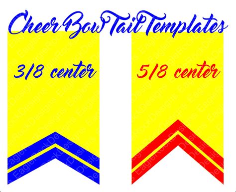 Cheer Bow Tail Templates