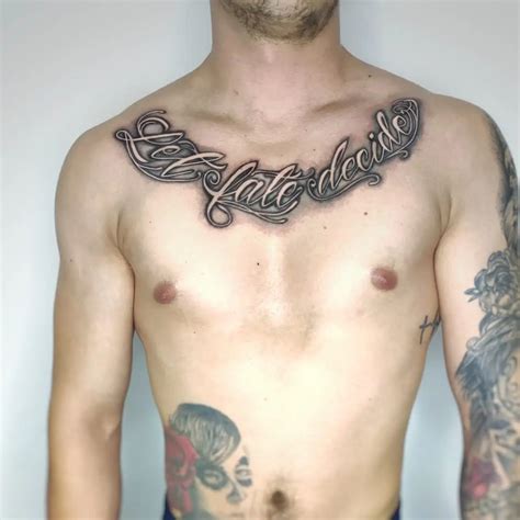 Chest Tattoo Name Design Ideas