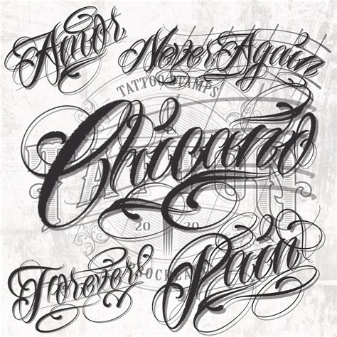 Chicano Tattoo Lettering