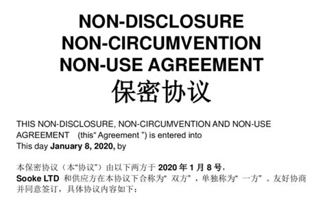 China NNN Agreement Template Word 7