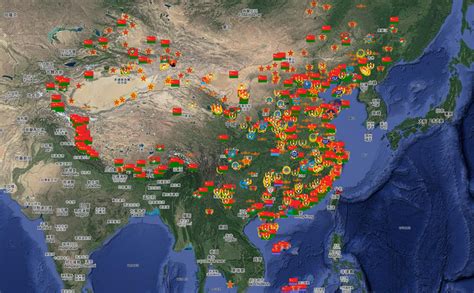 Chinese military bases maps