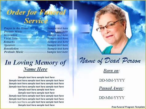 Christian Funeral Home Obituary Template