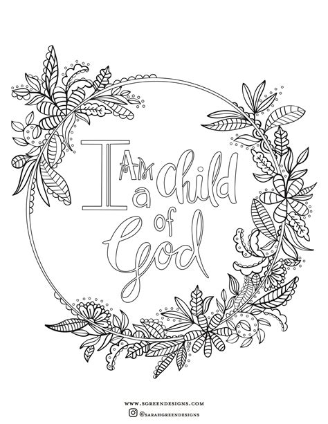 Christian Coloring Pages for Teenagers