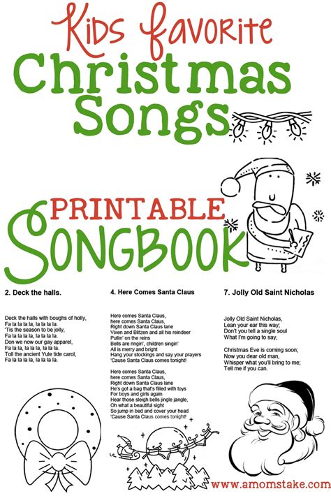 Christmas Carol Songbook Printable 10