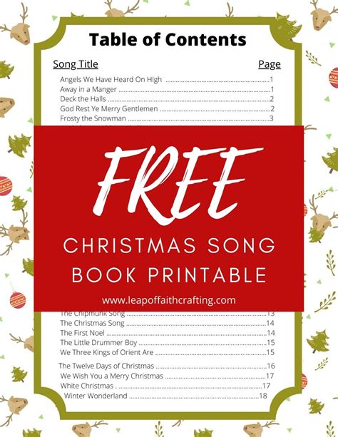 Christmas Carol Songbook Printable 3