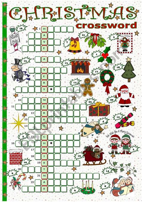 Christmas Crossword Puzzle for Families