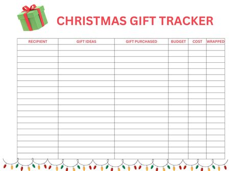 Christmas Gift Tracker