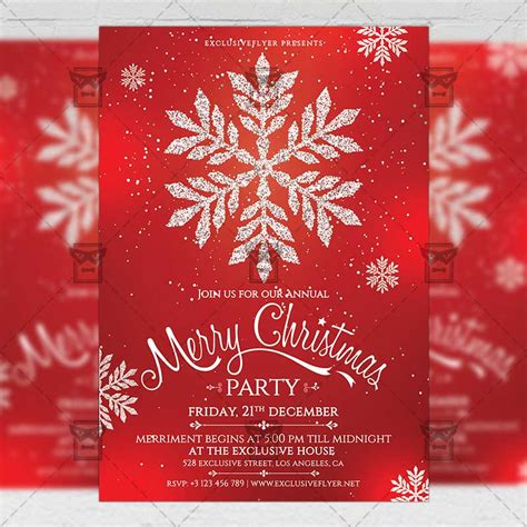 Free Printable Christmas Invitation Template 4