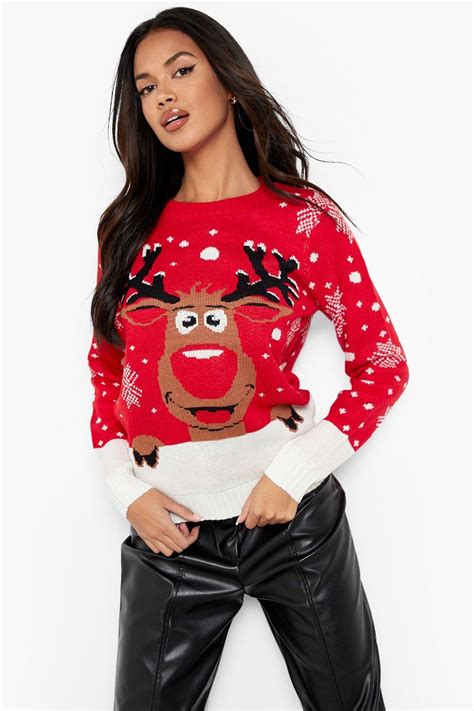 A person wearing a funny Christmas jumper